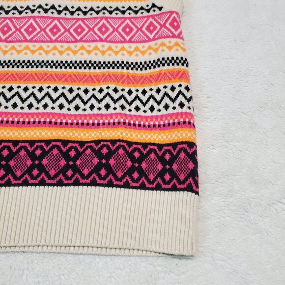 Willow & Wind Bohemian Colorful Fair Isle Academia Preppy Knit Sweater Vest S - Picture 4 of 8